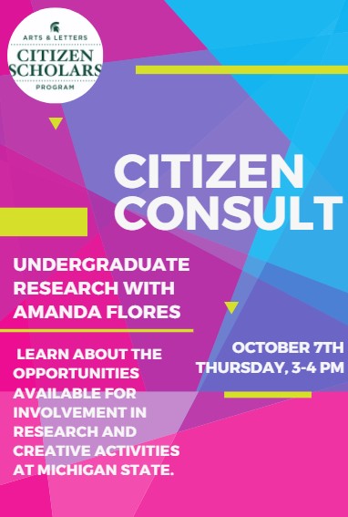 Thursday 3-4, citizen consult with amanda flores