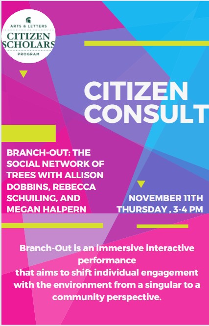 Citizen Consult branch out your social network on November 11th at 3-4 PM.